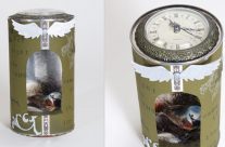 Bird Clock mixed media assemblage