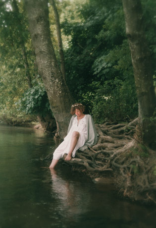woman and river photograph