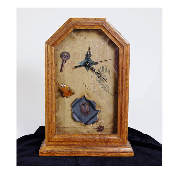 clocks faerie tale steampunk mixed media goddess karen rainsong mysticat 