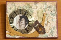 Time Traveler mixed media assemblage