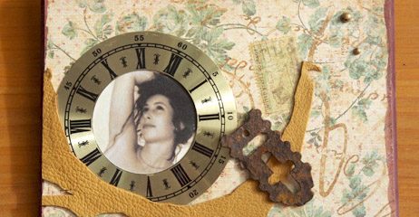 Time Traveler mixed media assemblage