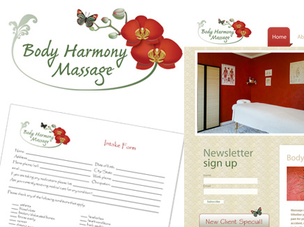 Body Harmony Massage Logo & More