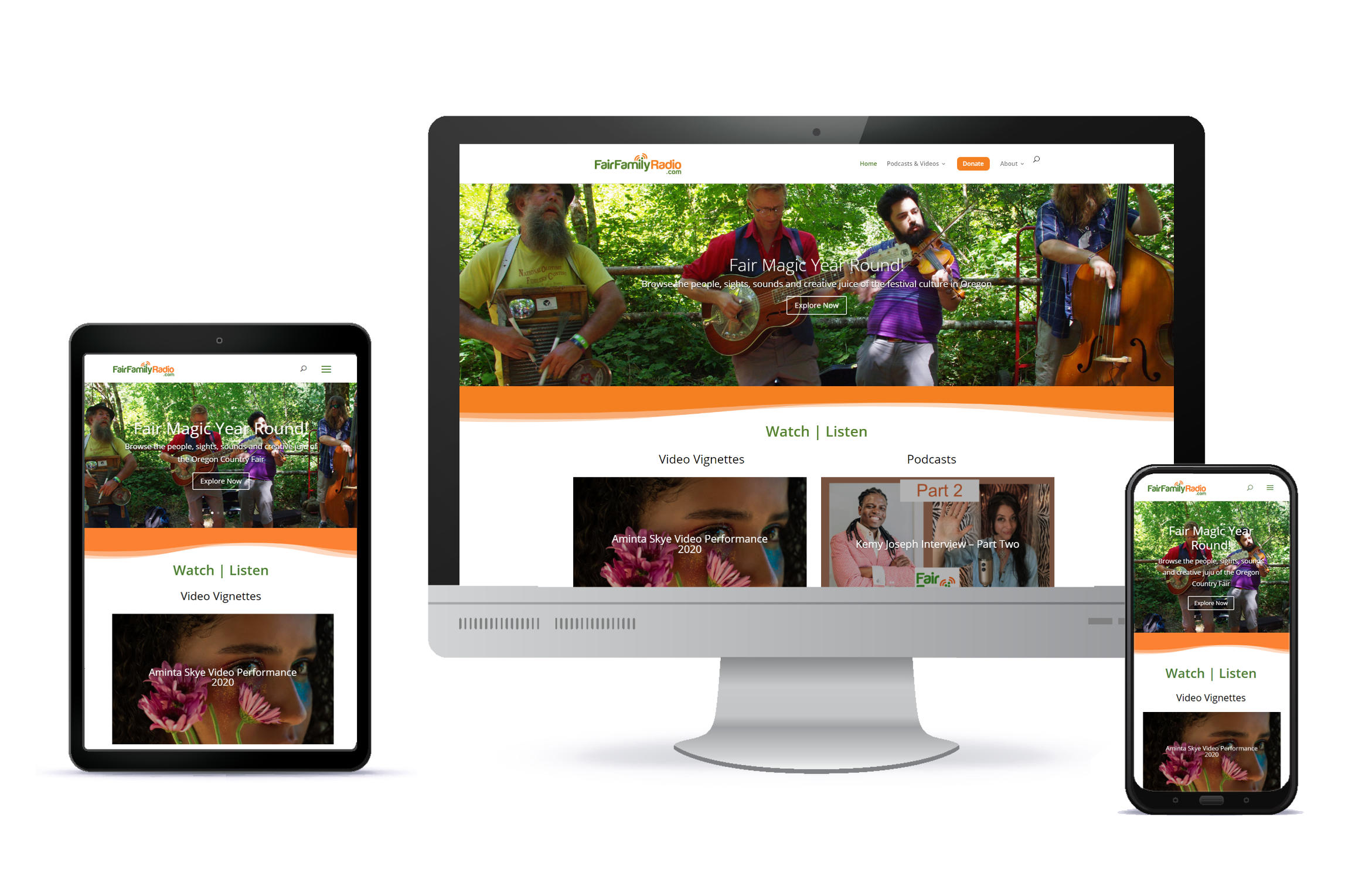 NEW homepage 3 screens image 2021 rainsong design website development Eugene oregon